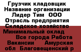 Грузчик-кладовщик › Название организации ­ Лидер Тим, ООО › Отрасль предприятия ­ Складское хозяйство › Минимальный оклад ­ 32 000 - Все города Работа » Вакансии   . Амурская обл.,Благовещенский р-н